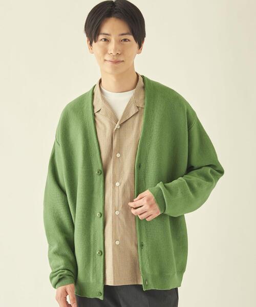 info. BEAUTY&YOUTH（インフォビューティアンドユース）の「【WEB限定】＜info. BEAUTY&YOUTH＞ 12GG オーバーサイズ カーディガン（カーディガン/ボレロ・メンズ・オフホワイト/ロイヤルブルー/その他1/ライム・S/M/L）」の13枚目の写真