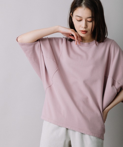 Munich（ミューニック）の「ミニフレンチテリーディフォームスリーブトップス（Tシャツ/カットソー・レディース・ベージュ/ピンク/ダークグレー・FREE）」の3枚目の写真