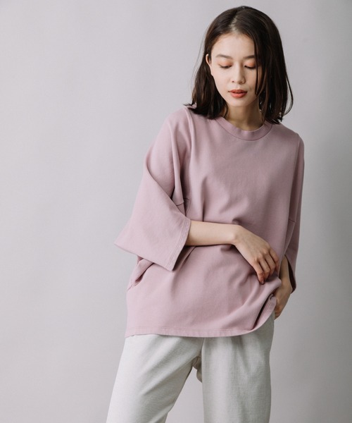 Munich（ミューニック）の「ミニフレンチテリーディフォームスリーブトップス（Tシャツ/カットソー・レディース・ベージュ/ピンク/ダークグレー・FREE）」の12枚目の写真