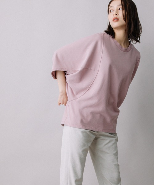 Munich（ミューニック）の「ミニフレンチテリーディフォームスリーブトップス（Tシャツ/カットソー・レディース・ベージュ/ピンク/ダークグレー・FREE）」の10枚目の写真