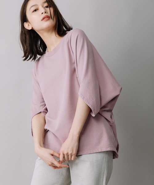 Munich（ミューニック）の「ミニフレンチテリーディフォームスリーブトップス（Tシャツ/カットソー・レディース・ベージュ/ピンク/ダークグレー・FREE）」の13枚目の写真