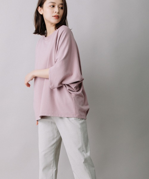 Munich（ミューニック）の「ミニフレンチテリーディフォームスリーブトップス（Tシャツ/カットソー・レディース・ベージュ/ピンク/ダークグレー・FREE）」の11枚目の写真