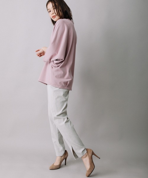 Munich（ミューニック）の「ミニフレンチテリーディフォームスリーブトップス（Tシャツ/カットソー・レディース・ベージュ/ピンク/ダークグレー・FREE）」の8枚目の写真