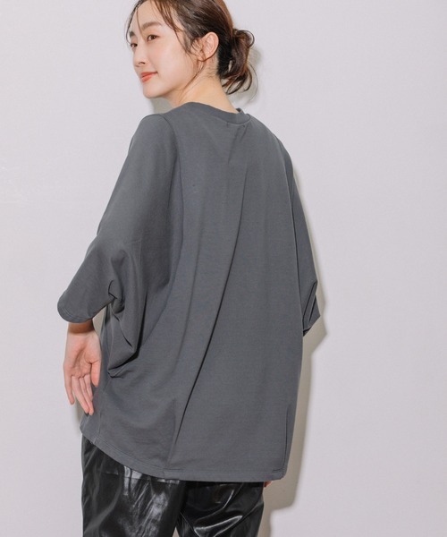 Munich（ミューニック）の「ミニフレンチテリーディフォームスリーブトップス（Tシャツ/カットソー・レディース・ベージュ/ピンク/ダークグレー・FREE）」の5枚目の写真