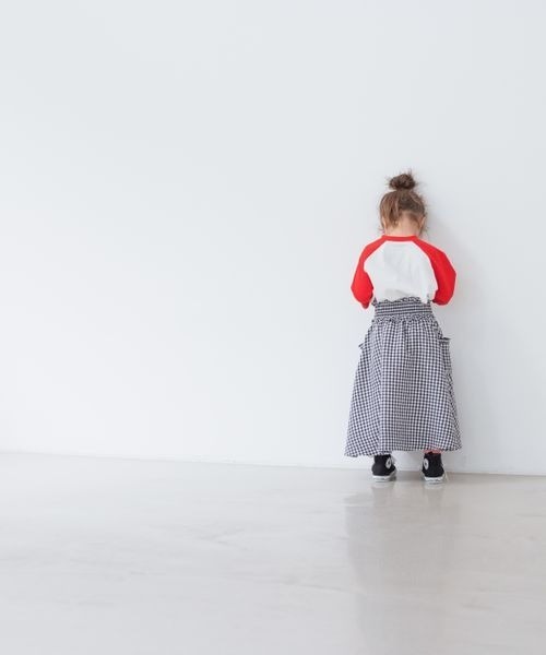LOWRYS FARM（ローリーズファーム）の「ギンガムギャザースカート　264210（スカート・キッズ・ブラック/ピンク/ブルー・110cm/120cm/130cm/140cm/150cm）」の4枚目の写真