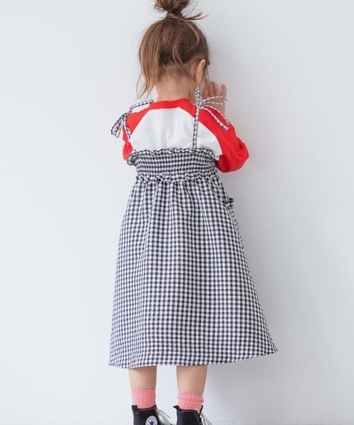 LOWRYS FARM（ローリーズファーム）の「ギンガムギャザースカート　264210（スカート・キッズ・ブラック/ピンク/ブルー・110cm/120cm/130cm/140cm/150cm）」の8枚目の写真