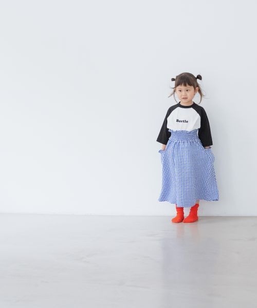 LOWRYS FARM（ローリーズファーム）の「ギンガムギャザースカート　264210（スカート・キッズ・ブラック/ピンク/ブルー・110cm/120cm/130cm/140cm/150cm）」の19枚目の写真