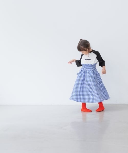 LOWRYS FARM（ローリーズファーム）の「ギンガムギャザースカート　264210（スカート・キッズ・ブラック/ピンク/ブルー・110cm/120cm/130cm/140cm/150cm）」の5枚目の写真