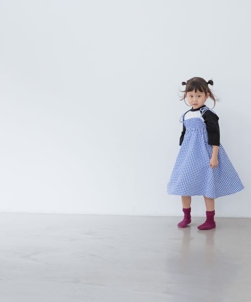 LOWRYS FARM（ローリーズファーム）の「ギンガムギャザースカート　264210（スカート・キッズ・ブラック/ピンク/ブルー・110cm/120cm/130cm/140cm/150cm）」の9枚目の写真