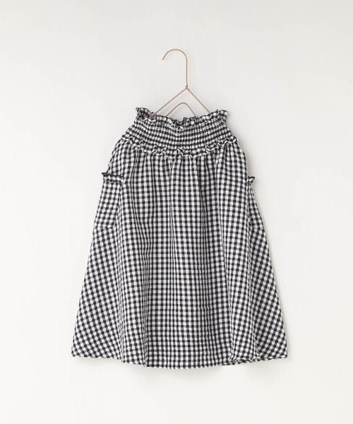 LOWRYS FARM（ローリーズファーム）の「ギンガムギャザースカート　264210（スカート・キッズ・ブラック/ピンク/ブルー・110cm/120cm/130cm/140cm/150cm）」の6枚目の写真
