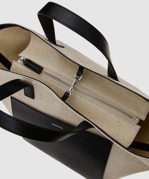 JIL SANDER（ジルサンダー）の「WANDER SQUARE SM（トートバッグ・レディース・ホワイト×ブラック・U）」の4枚目の写真