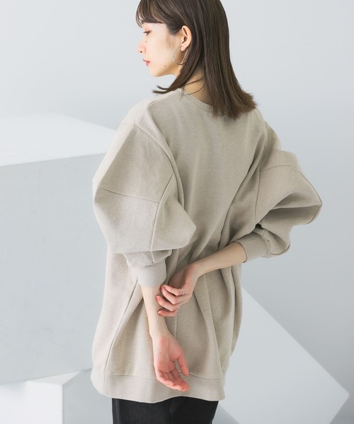 KBF(ケイビーエフ)の「ライニングスリーブスウェット(Tシャツ/カットソー・レディース・ライトブルー/ベージュ/オレンジ/アイボリー・ONE)」の16枚目の写真