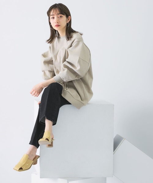 KBF(ケイビーエフ)の「ライニングスリーブスウェット(Tシャツ/カットソー・レディース・ライトブルー/ベージュ/オレンジ/アイボリー・ONE)」の17枚目の写真