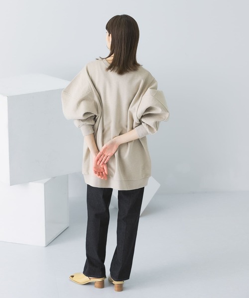 KBF(ケイビーエフ)の「ライニングスリーブスウェット(Tシャツ/カットソー・レディース・ライトブルー/ベージュ/オレンジ/アイボリー・ONE)」の19枚目の写真