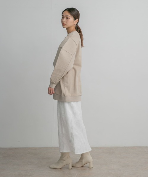 KBF(ケイビーエフ)の「ライニングスリーブスウェット(Tシャツ/カットソー・レディース・ライトブルー/ベージュ/オレンジ/アイボリー・ONE)」の22枚目の写真