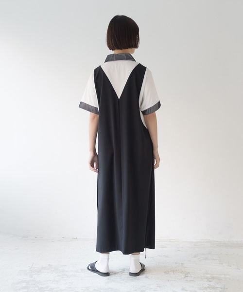 La SRIC（ラスリック）の「La SRIC / ドッキングポロOP（シャツワンピース・レディース・オフホワイト/カーキ・38）」の12枚目の写真