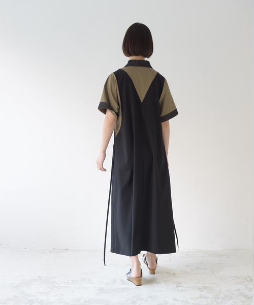 La SRIC（ラスリック）の「La SRIC / ドッキングポロOP（シャツワンピース・レディース・オフホワイト/カーキ・38）」の16枚目の写真