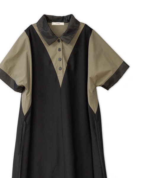 La SRIC（ラスリック）の「La SRIC / ドッキングポロOP（シャツワンピース・レディース・オフホワイト/カーキ・38）」の17枚目の写真