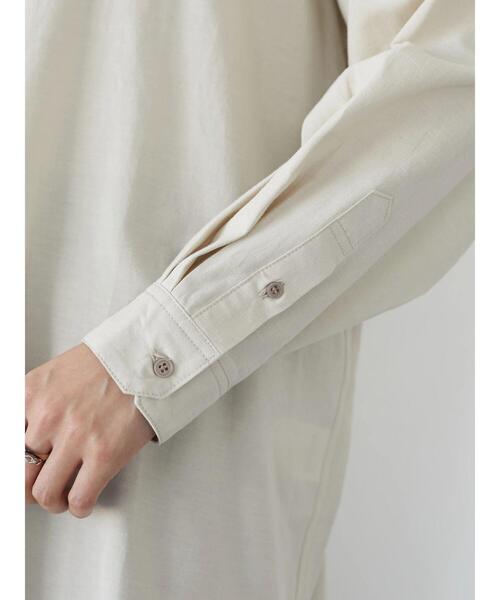 CRAFT STANDARD BOUTIQUE(クラフトスタンダードブティック)の「刺繍キルトシャツチュニック *(シャツ/ブラウス・レディース・オフホワイト/ライトカーキ/グレイッシュベージュ・FREE)」の21枚目の写真