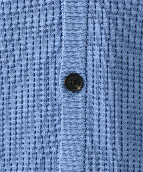 BAYFLOW（ベイフロー）の「7Gワッフルニットカーディガン（カーディガン/ボレロ・メンズ・ライトグリーン/オフホワイト/イエロー/チャコール/ベージュ/ブルー・MEDIUM/LARGE）」の17枚目の写真