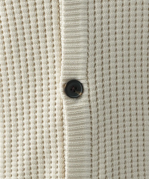 BAYFLOW（ベイフロー）の「7Gワッフルニットカーディガン（カーディガン/ボレロ・メンズ・ライトグリーン/オフホワイト/イエロー/チャコール/ベージュ/ブルー・MEDIUM/LARGE）」の20枚目の写真