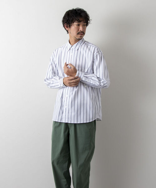 NOLLEY'S goodman(ノーリーズグッドマン)の「【WORK ABOUT/ワークアバウト】 ELEMENTARY SHIRT ビッグシルエットシャツ(シャツ/ブラウス・メンズ・ブラック/ネイビー/ホワイト系その他4/ブルー系その他3・MEDIUM/LARGE)」の7枚目の写真