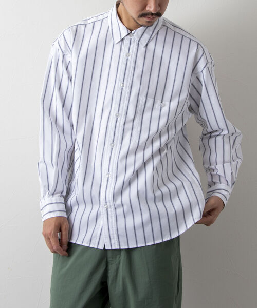 NOLLEY'S goodman(ノーリーズグッドマン)の「【WORK ABOUT/ワークアバウト】 ELEMENTARY SHIRT ビッグシルエットシャツ(シャツ/ブラウス・メンズ・ブラック/ネイビー/ホワイト系その他4/ブルー系その他3・MEDIUM/LARGE)」の8枚目の写真