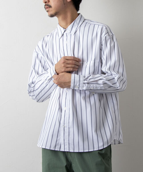 NOLLEY'S goodman(ノーリーズグッドマン)の「【WORK ABOUT/ワークアバウト】 ELEMENTARY SHIRT ビッグシルエットシャツ(シャツ/ブラウス・メンズ・ブラック/ネイビー/ホワイト系その他4/ブルー系その他3・MEDIUM/LARGE)」の9枚目の写真