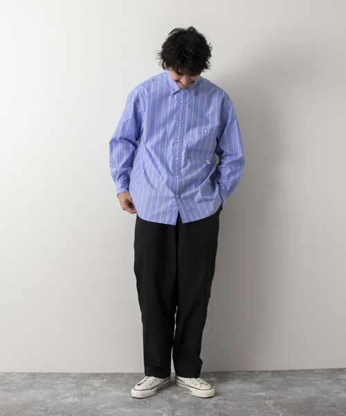 NOLLEY'S goodman(ノーリーズグッドマン)の「【WORK ABOUT/ワークアバウト】 ELEMENTARY SHIRT ビッグシルエットシャツ(シャツ/ブラウス・メンズ・ブラック/ネイビー/ホワイト系その他4/ブルー系その他3・MEDIUM/LARGE)」の12枚目の写真