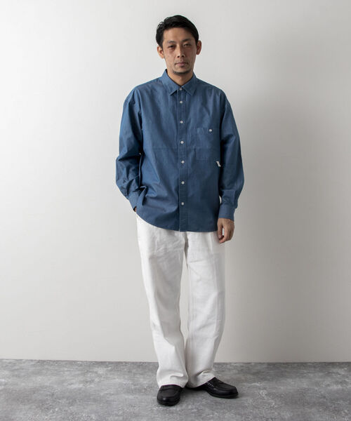 NOLLEY'S goodman(ノーリーズグッドマン)の「【WORK ABOUT/ワークアバウト】 ELEMENTARY SHIRT ビッグシルエットシャツ(シャツ/ブラウス・メンズ・ブラック/ネイビー/ホワイト系その他4/ブルー系その他3・MEDIUM/LARGE)」の18枚目の写真