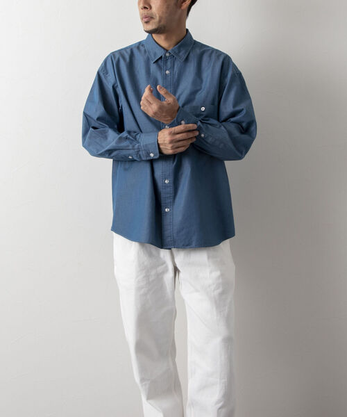 NOLLEY'S goodman(ノーリーズグッドマン)の「【WORK ABOUT/ワークアバウト】 ELEMENTARY SHIRT ビッグシルエットシャツ(シャツ/ブラウス・メンズ・ブラック/ネイビー/ホワイト系その他4/ブルー系その他3・MEDIUM/LARGE)」の19枚目の写真