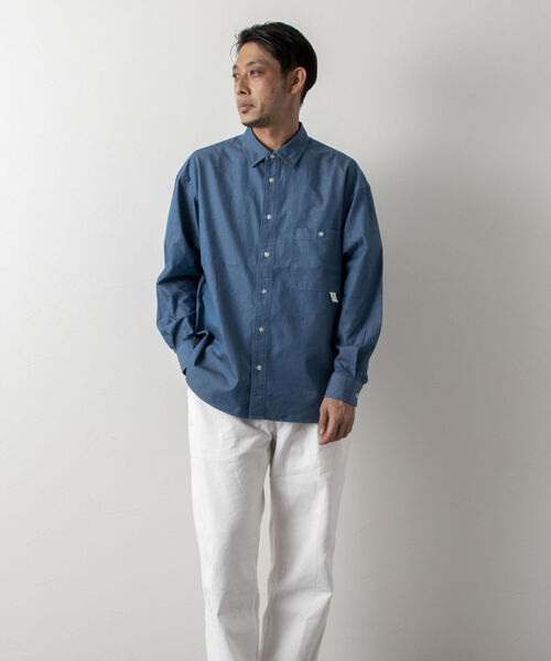 NOLLEY'S goodman(ノーリーズグッドマン)の「【WORK ABOUT/ワークアバウト】 ELEMENTARY SHIRT ビッグシルエットシャツ(シャツ/ブラウス・メンズ・ブラック/ネイビー/ホワイト系その他4/ブルー系その他3・MEDIUM/LARGE)」の20枚目の写真