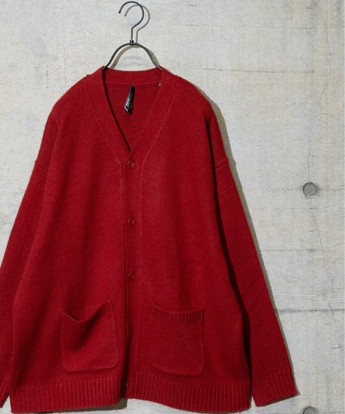 JOHN'S CLOSET（ジョンズクローゼット）の「【i】７Ｇアクリルシャギーカーディガン（カーディガン/ボレロ・メンズ・ライトブルー/レッド/オレンジ/グリーン/マスタード・MEDIUM/LARGE/X-LARGE）」の4枚目の写真