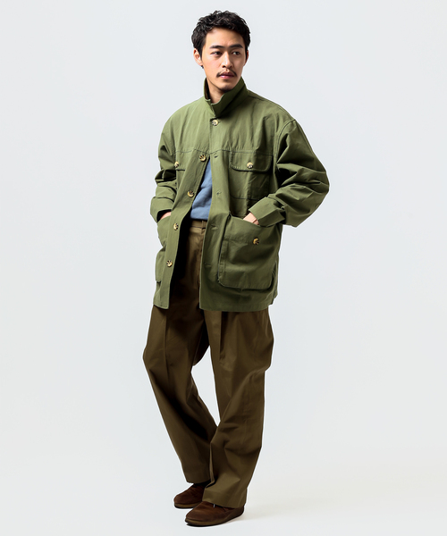 B.C STOCK(ベーセーストック)の「ウィルスガイガー 別注 カバーオール(ブルゾン・メンズ・ブラック/カーキ・MEDIUM/LARGE)」の7枚目の写真
