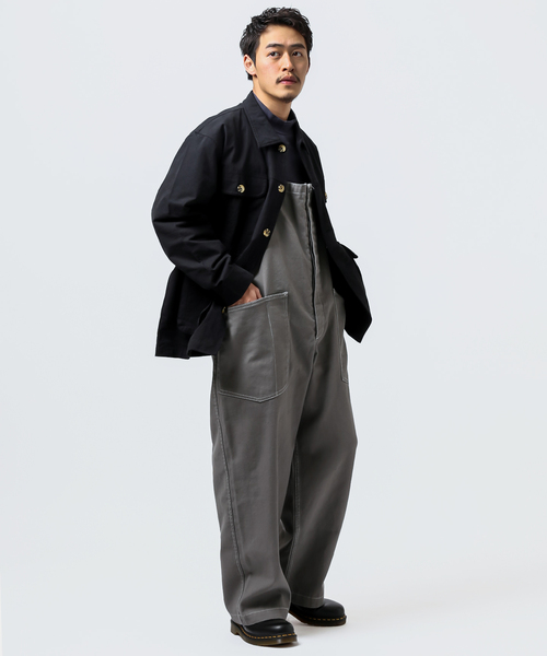 B.C STOCK(ベーセーストック)の「ウィルスガイガー 別注 カバーオール(ブルゾン・メンズ・ブラック/カーキ・MEDIUM/LARGE)」の13枚目の写真