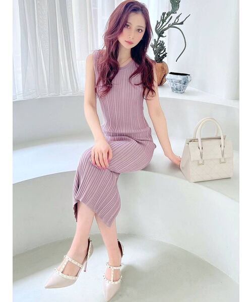 RESEXXY(リゼクシー)の「バックオープンリブニットワンピース(ワンピース・レディース・ブラック/ベージュ/ピンク/グリーン・SMALL/MEDIUM)」の10枚目の写真