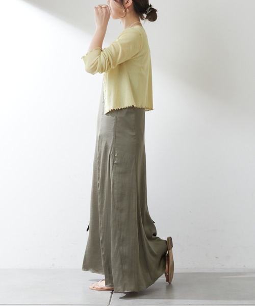 SHENERY（シーナリー）の「サテンマーメイドキャミドレス（ドレス・レディース・カーキ・38/36）」の4枚目の写真