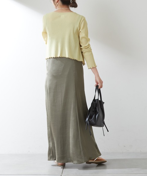 SHENERY（シーナリー）の「サテンマーメイドキャミドレス（ドレス・レディース・カーキ・38/36）」の7枚目の写真