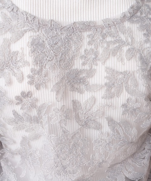 OLIVE des OLIVE（オリーブデオリーブ）の「花刺繍オーガンジープルオーバー（シャツ/ブラウス・レディース・オフホワイト/ブラック/ライトグレー・FREE）」の15枚目の写真