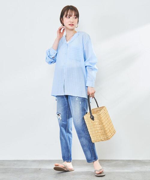 Fatima morocco（ファティマモロッコ）の「Market（マーケット）Fatima Morocco（ファティマモロッコ）巾着付きバスケット（かごバッグ・レディース・ブラック/シルバー・FREE）」の7枚目の写真