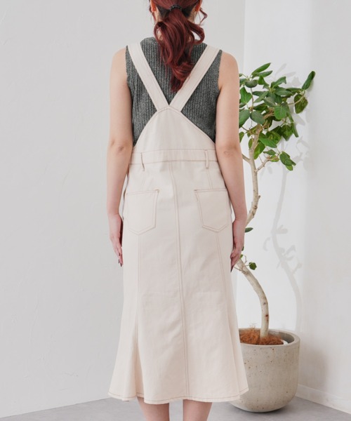 prose verse（プロズヴェール）の「マーメイドジャンパースカート（ワンピース・レディース・アイボリー/インディゴブルー・MEDIUM）」の9枚目の写真