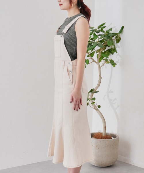 prose verse（プロズヴェール）の「マーメイドジャンパースカート（ワンピース・レディース・アイボリー/インディゴブルー・MEDIUM）」の8枚目の写真