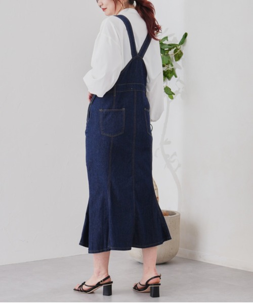 prose verse（プロズヴェール）の「マーメイドジャンパースカート（ワンピース・レディース・アイボリー/インディゴブルー・MEDIUM）」の16枚目の写真