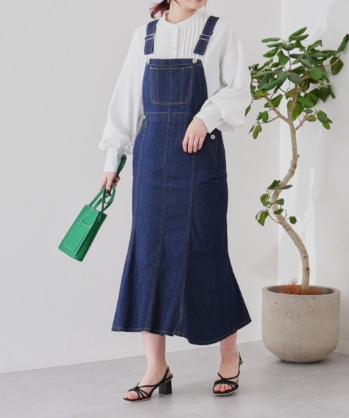 prose verse（プロズヴェール）の「マーメイドジャンパースカート（ワンピース・レディース・アイボリー/インディゴブルー・MEDIUM）」の17枚目の写真