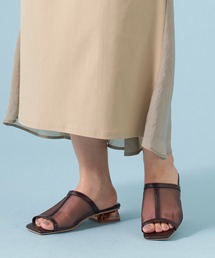 noyau | シアーチュールデザインヒールサンダル(サンダル)