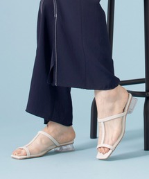 noyau | シアーチュールデザインヒールサンダル(サンダル)