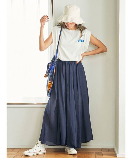 Ungrid（アングリッド）の「ロゴルーズタンクトップ（タンクトップ・レディース・チャコールグレー/オフホワイト/グリーン・FREE）」の10枚目の写真