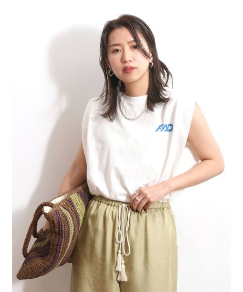 Ungrid（アングリッド）の「ロゴルーズタンクトップ（タンクトップ・レディース・チャコールグレー/オフホワイト/グリーン・FREE）」の21枚目の写真