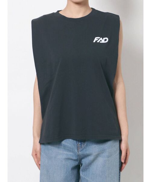 Ungrid（アングリッド）の「ロゴルーズタンクトップ（タンクトップ・レディース・チャコールグレー/オフホワイト/グリーン・FREE）」の6枚目の写真