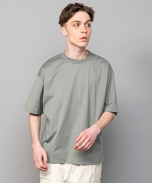 MR.OLIVE(ミスターオリーブ)の「ロイヤル ハイガーゼコットン / オーバーサイズ Tシャツ(Tシャツ/カットソー・メンズ・ダークグレー/グレー/アイボリー/グレー系その他・LARGE/MEDIUM/SMALL)」の1枚目の写真
